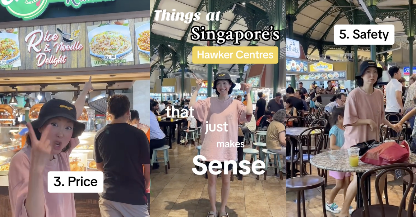 Woman says SG hawker "food is so affordable! Finally, you can eat out without breaking the bank"
